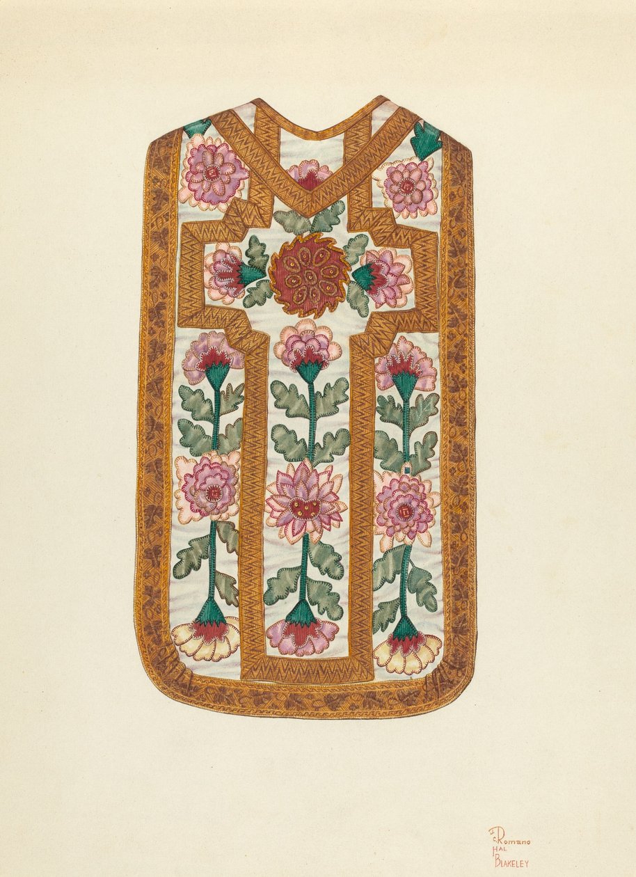 Kirchliches Gewand, ca. 1939 von Josephine C. Romano