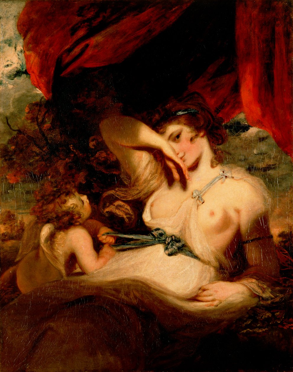 Amor löst den Gürtel der Venus von Joshua Reynolds