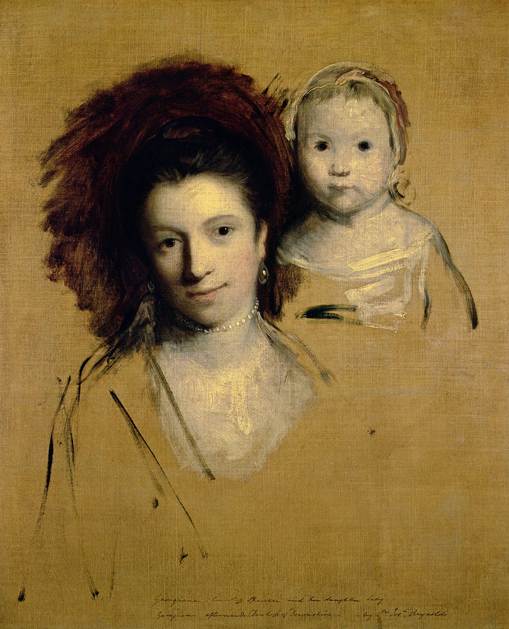 Georgiana, Gräfin Spencer und ihre Tochter Lady Georgiana, später Herzogin von Devonshire, 1759 von Joshua Reynolds