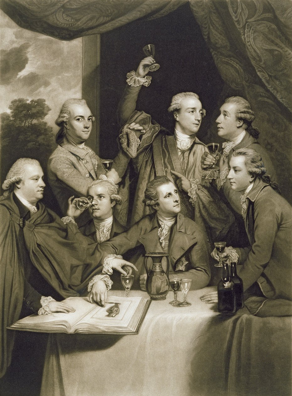 Die Dilettanti-Gesellschaft, graviert von William Say, 1812 von Joshua Reynolds