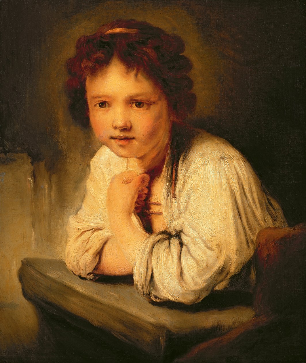 Junges Mädchen am Fenster von Joshua Reynolds