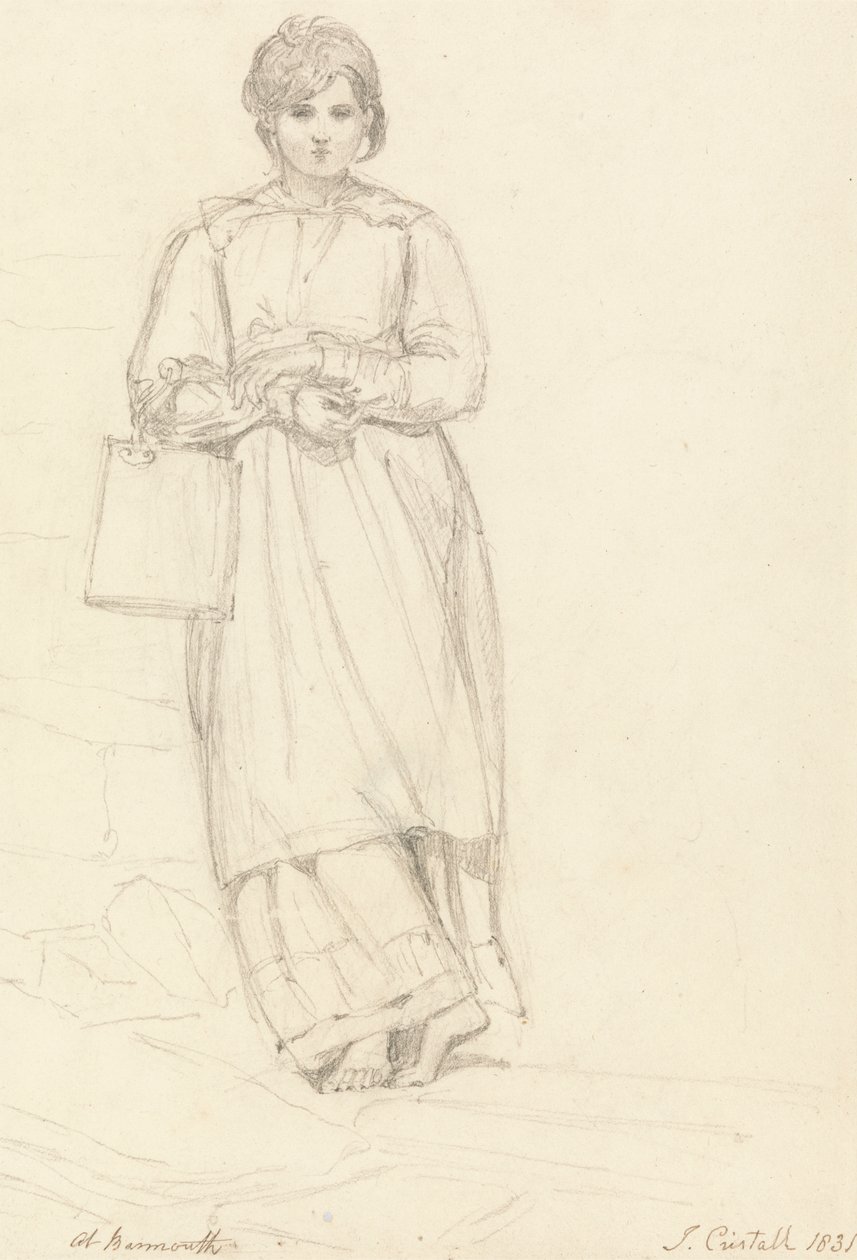 Junges Mädchen mit Milchkännchen von Joshua Cristall