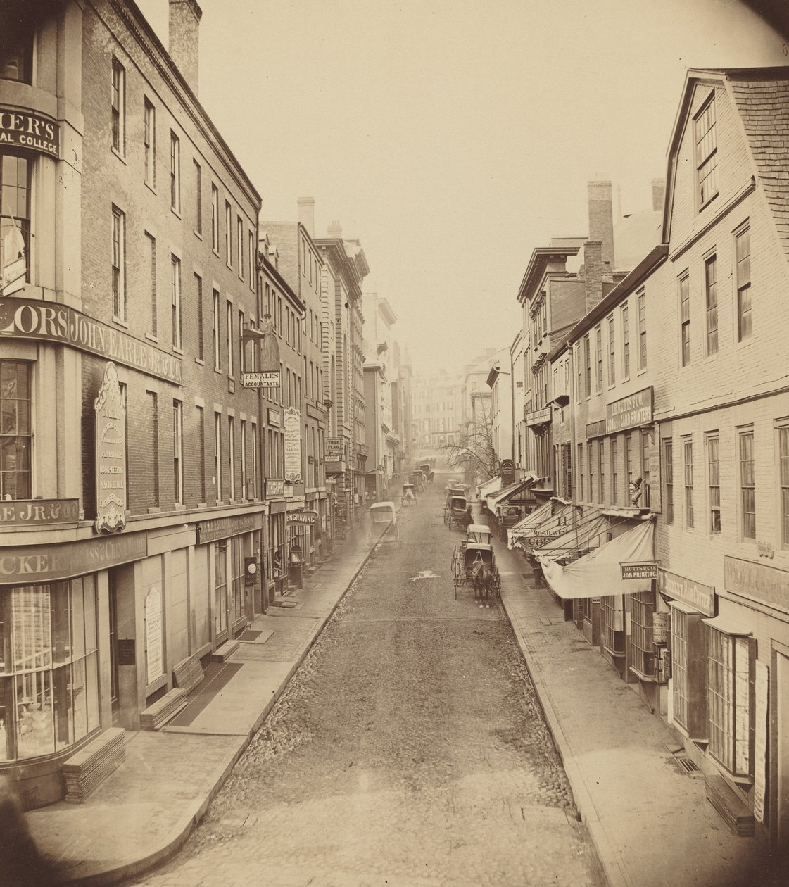 School Street, Boston, 1850er Jahre von Josiah Johnson Hawes