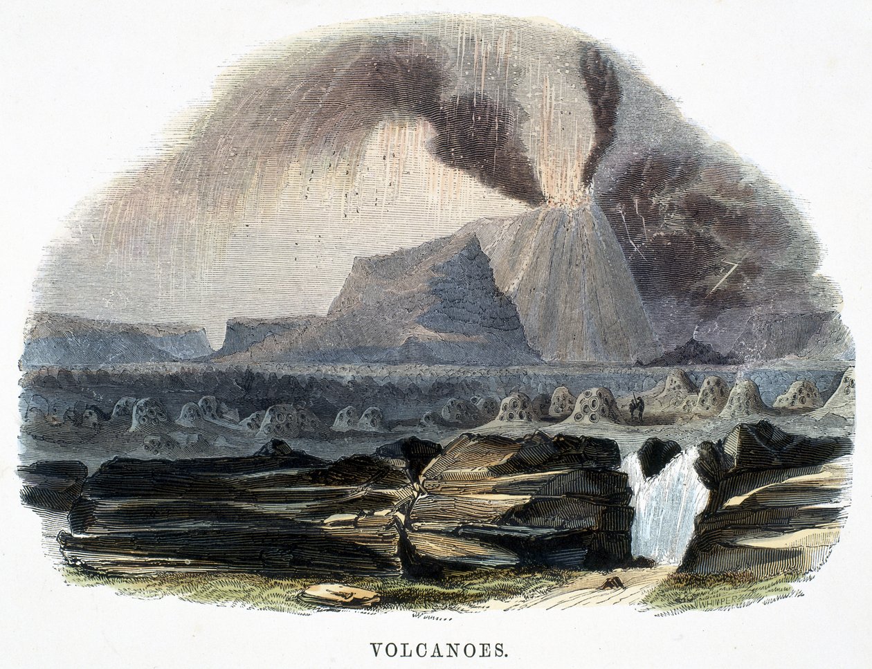 Vulkane, aus Phänomene der Natur, 1849 von Josiah Wood Whymper