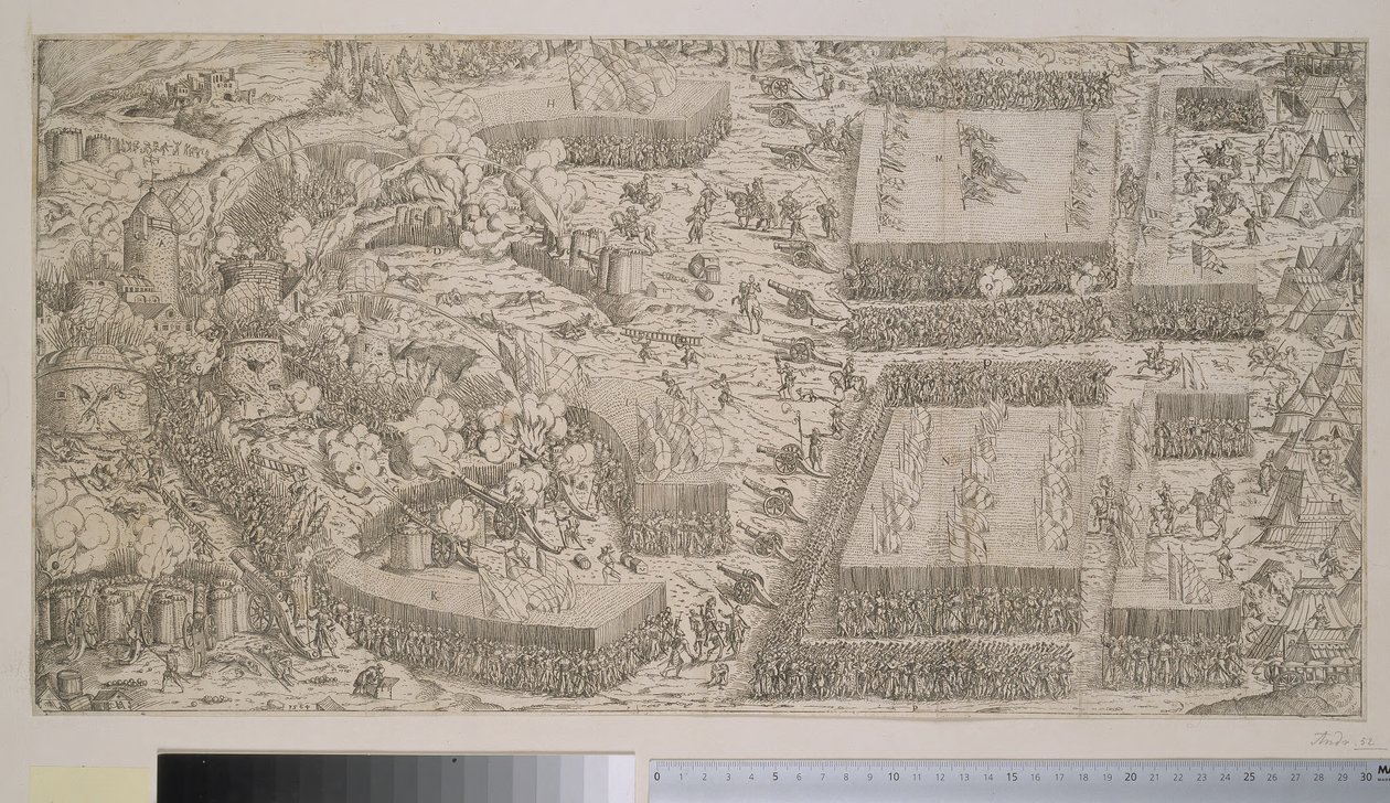 Der Sturm auf eine belagerte Stadt von Jost Amman