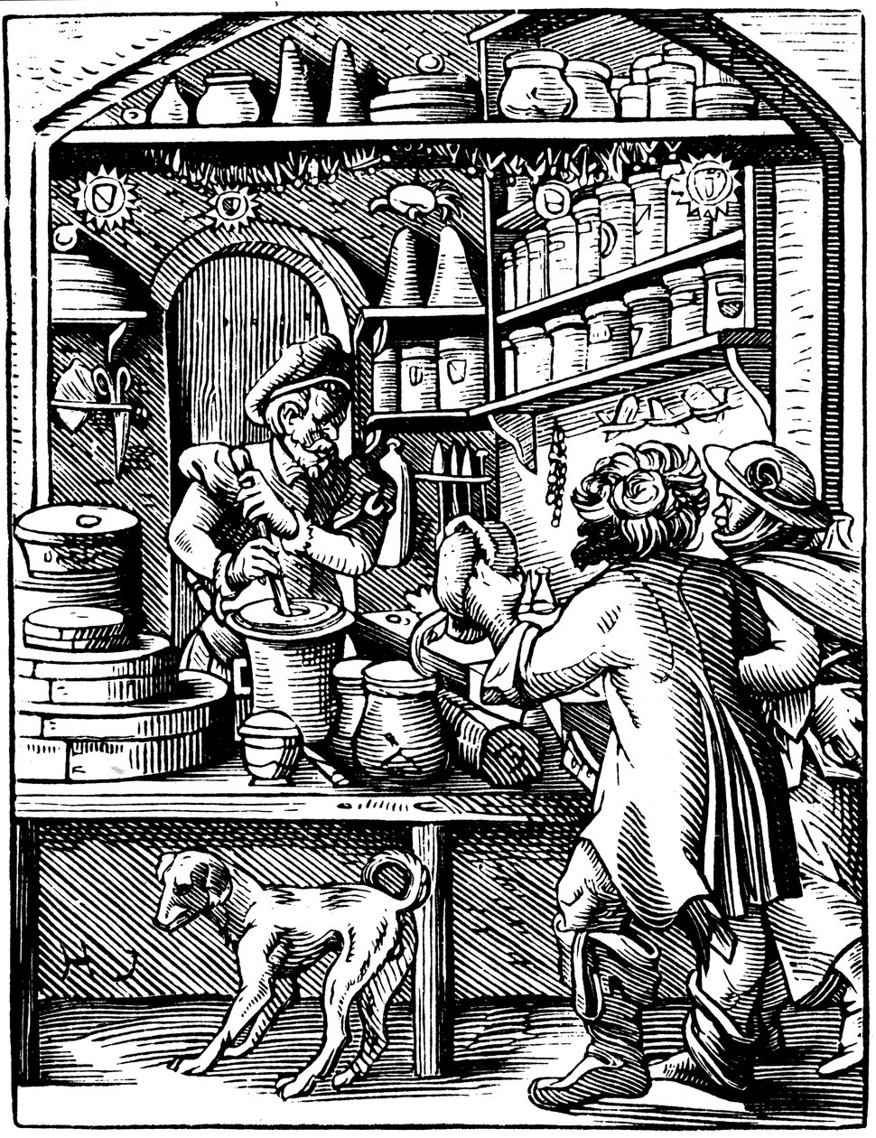 Die Apotheke, 1568 von Jost Amman