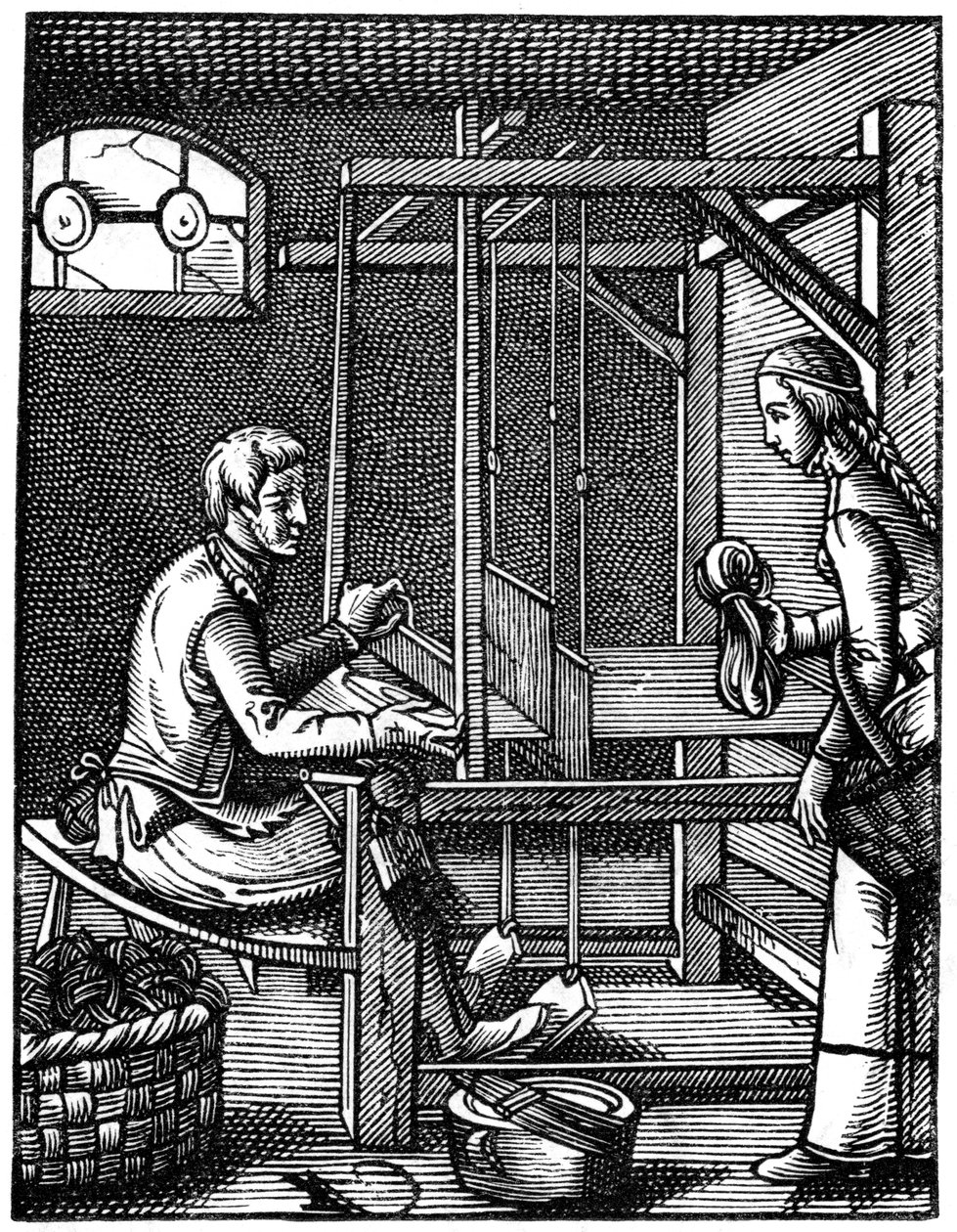 Der Weber, 16. Jahrhundert, 1870 von Jost Amman