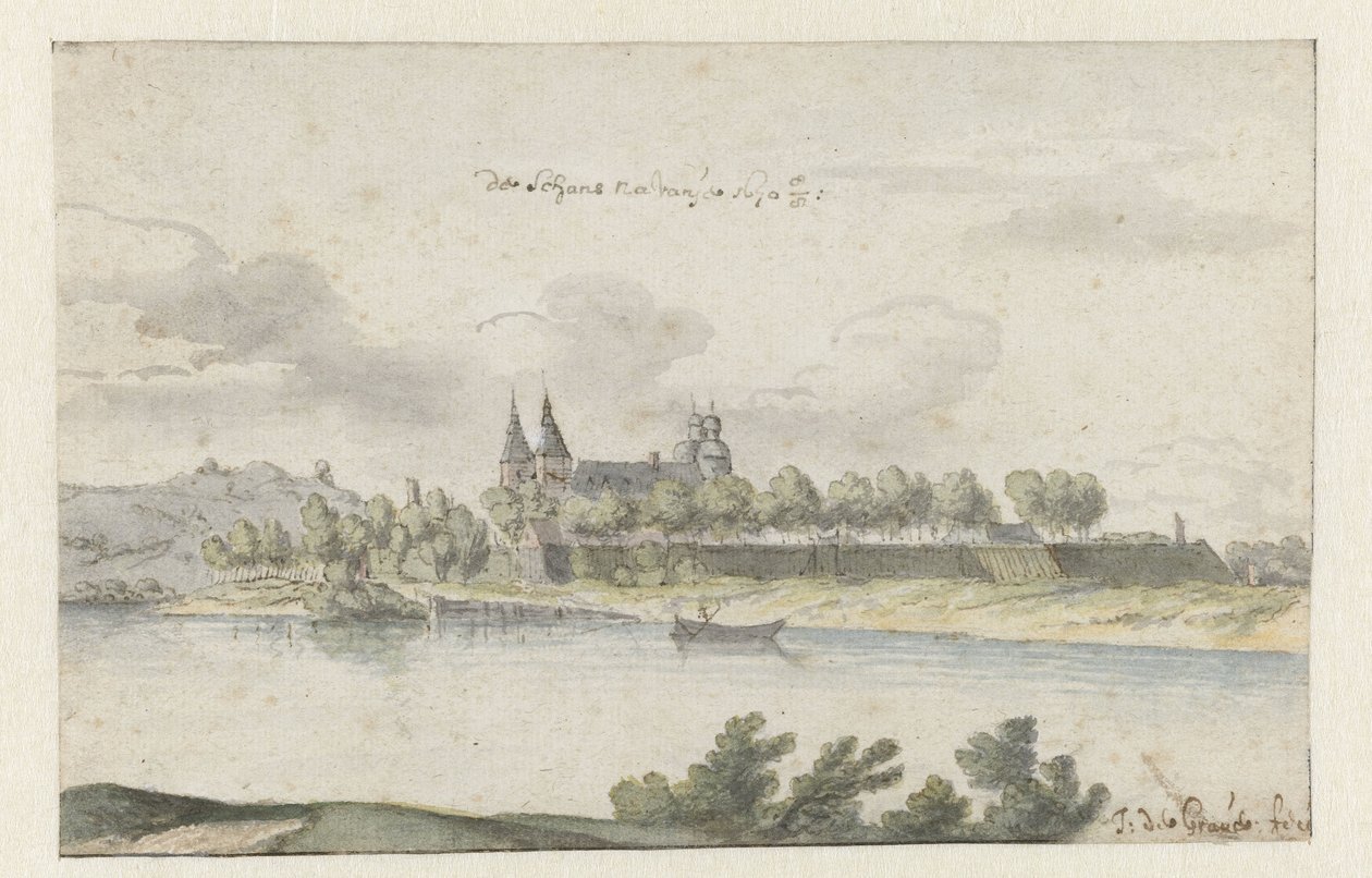 Ansicht von Fort Navagne, Limburg von Josua de Grave