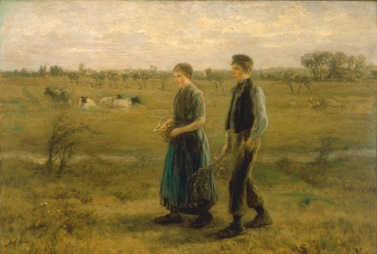 Schüchterne Liebe von Jozef Israëls