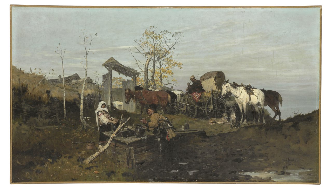 Gespräch am Brunnen, 1877 von Jozef Brandt
