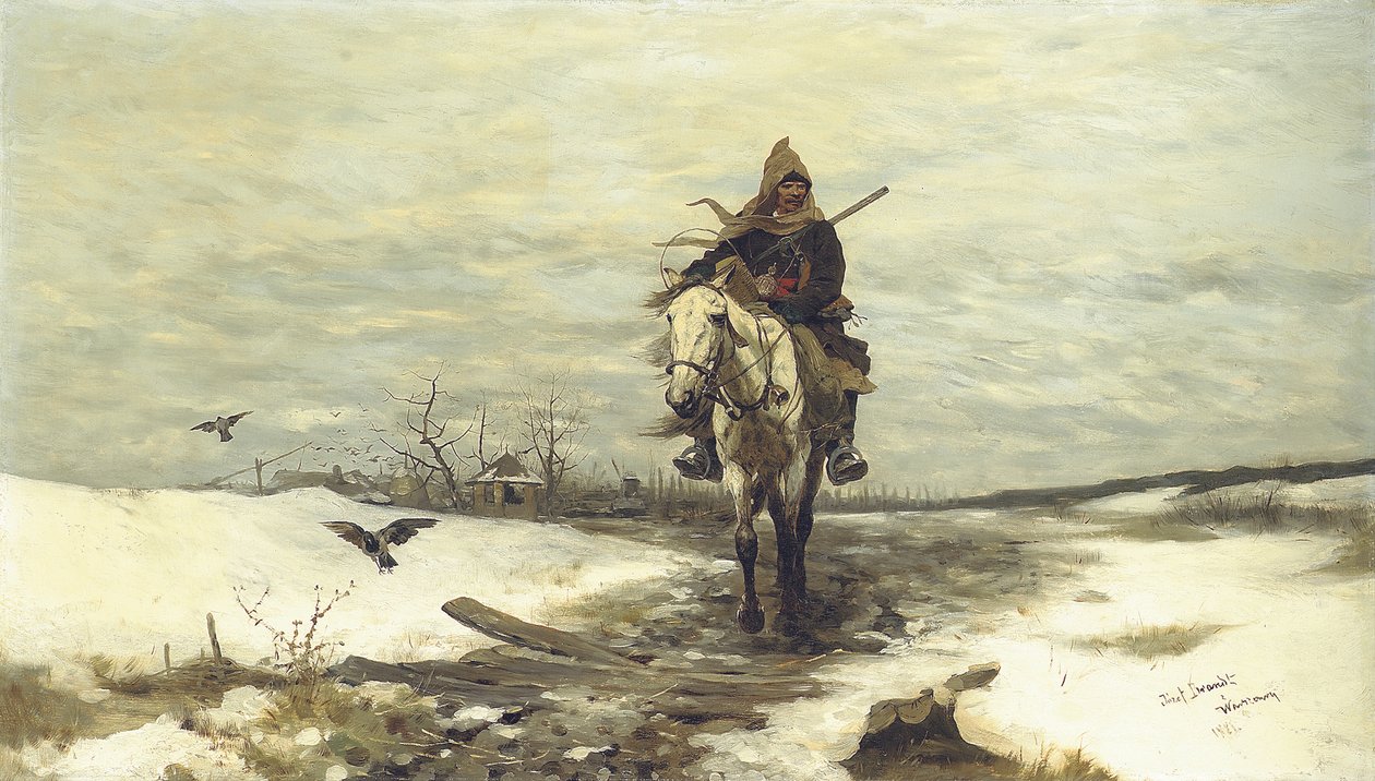 Der einsame Jäger, 1881 von Jozef Brandt