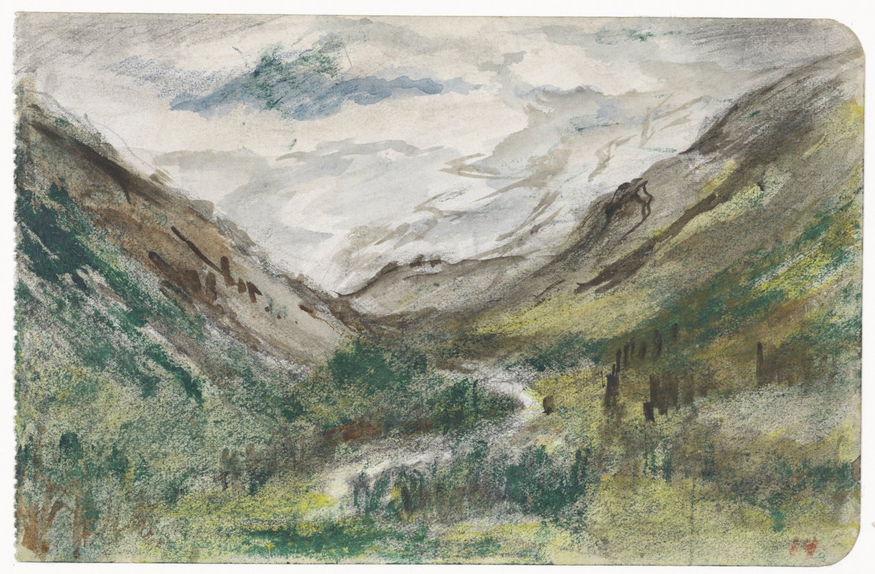 Tal mit bewachsenen Bergen von Jozef Israëls