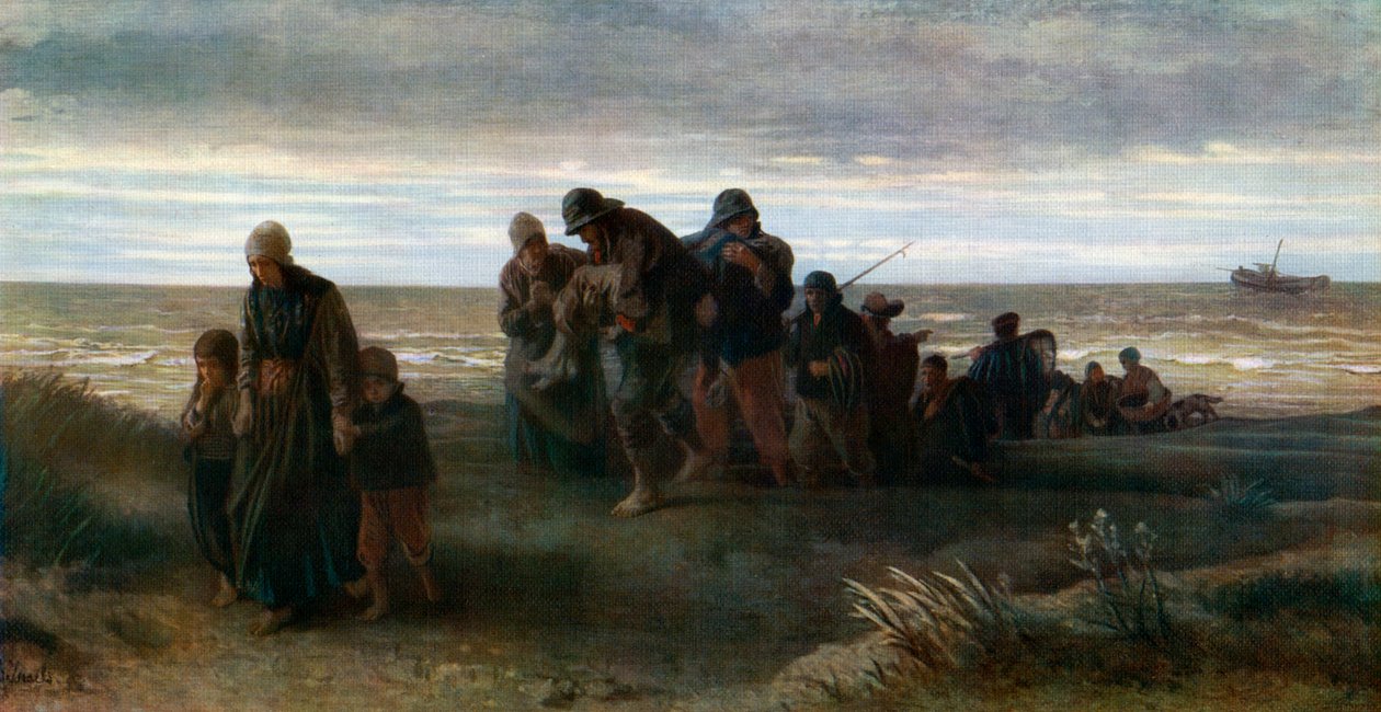Fischer tragen einen Ertrunkenen, ca. 1861, 1912 von Jozef Israëls