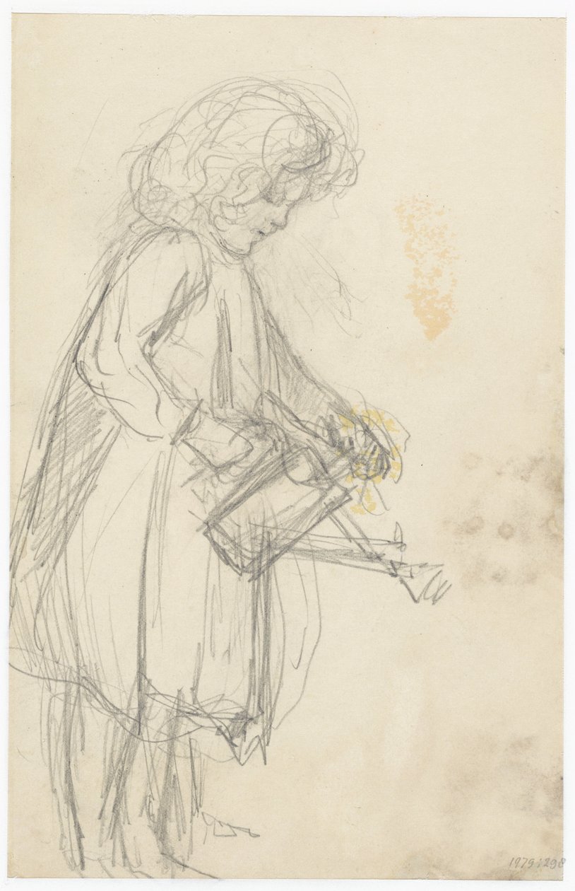Mädchen mit einer Gießkanne von Jozef Israëls