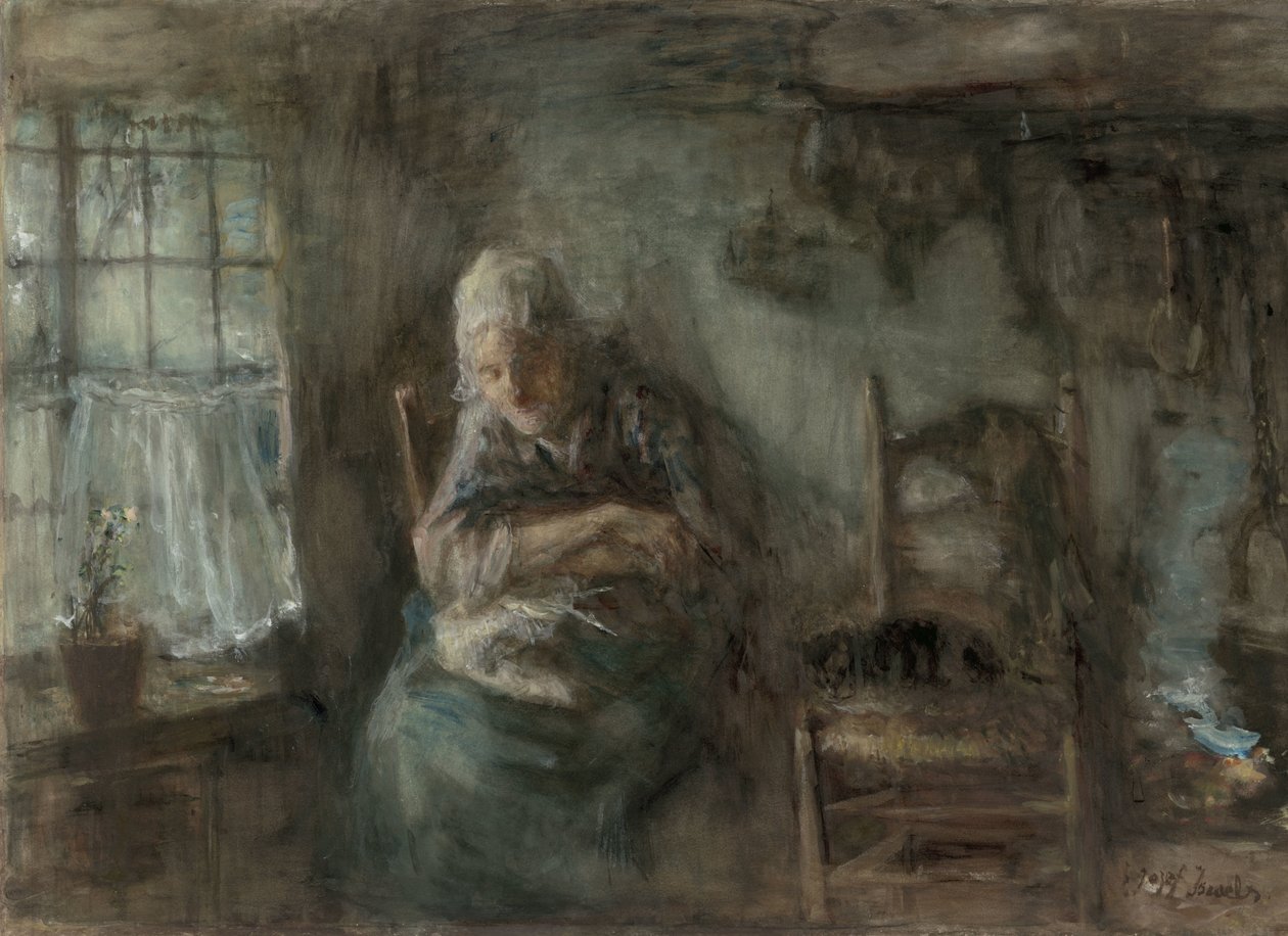 Alte Fischerfrau von Jozef Israëls
