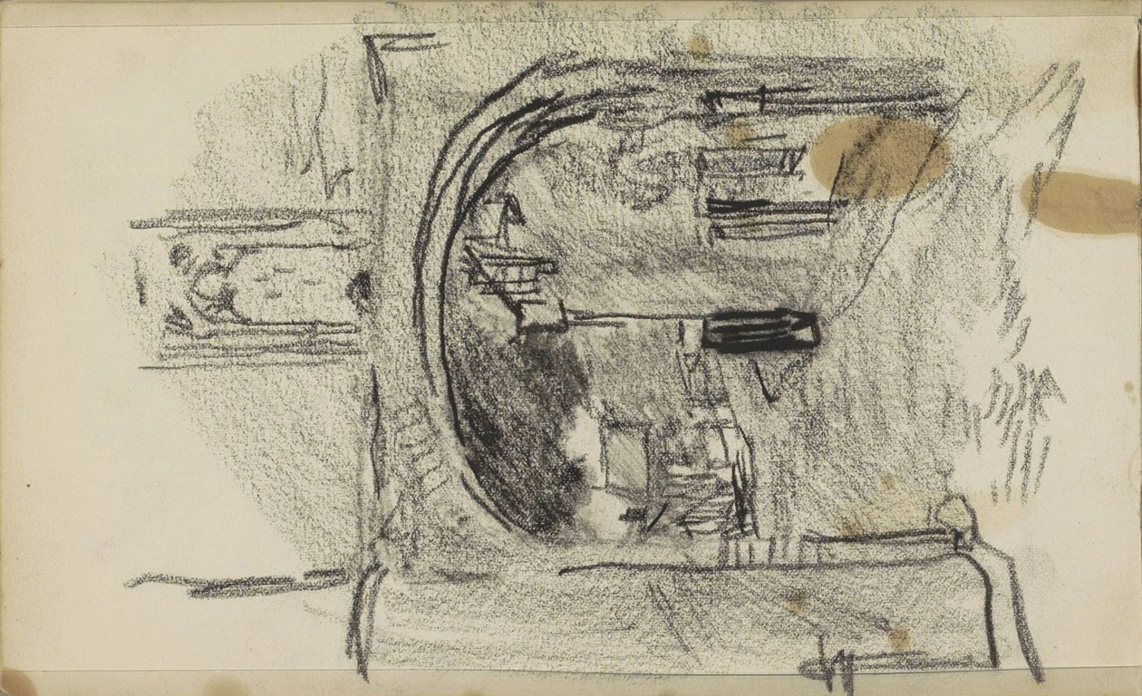 Straße durch ein Tor gesehen von Jozef Israëls