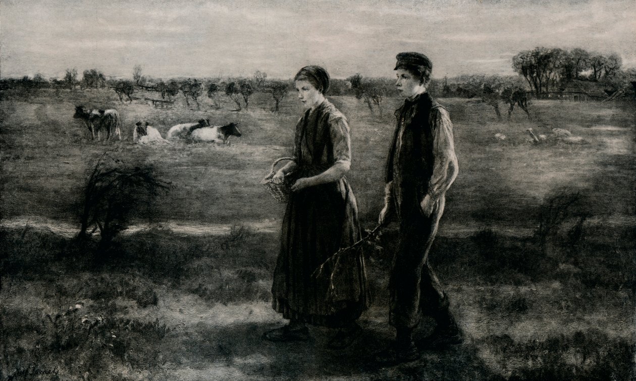 Der schüchterne Liebhaber, um 1890, 1912 von Jozef Israëls