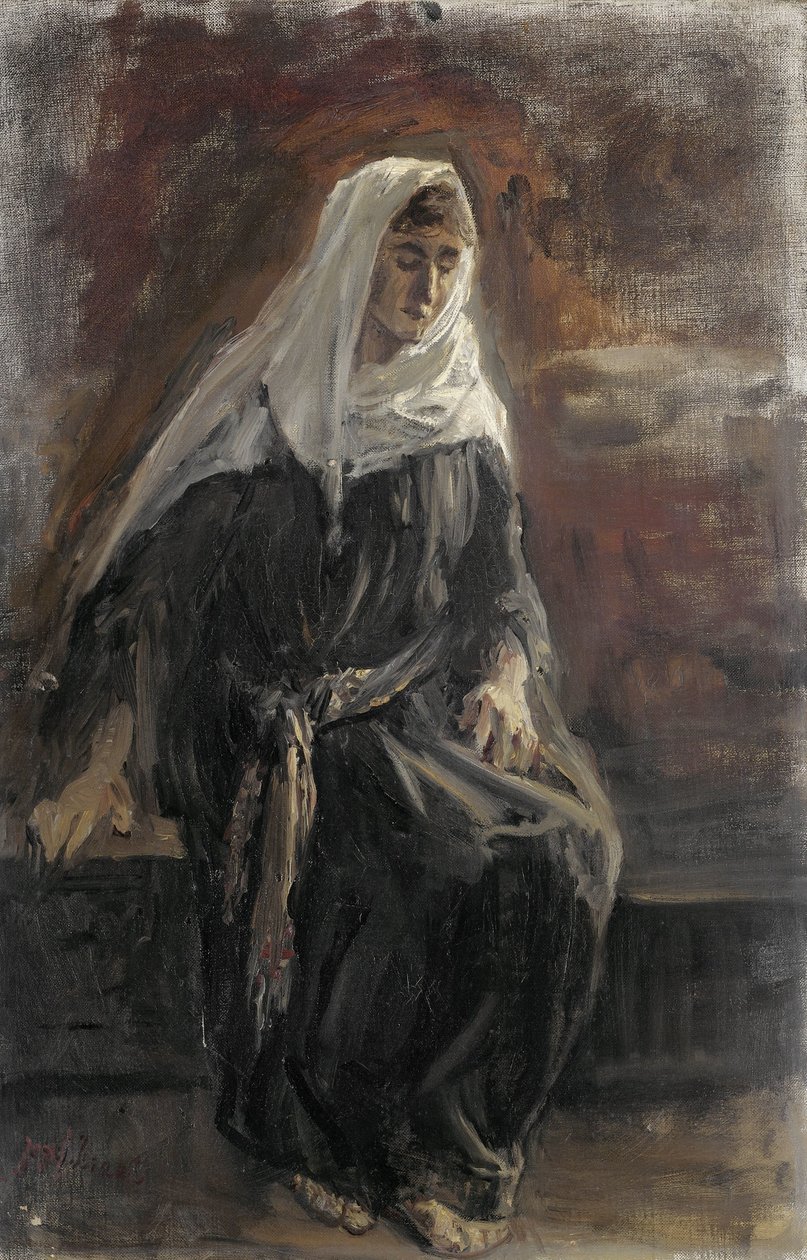 Sitzende Frau, wahrscheinlich Michal von Jozef Israëls