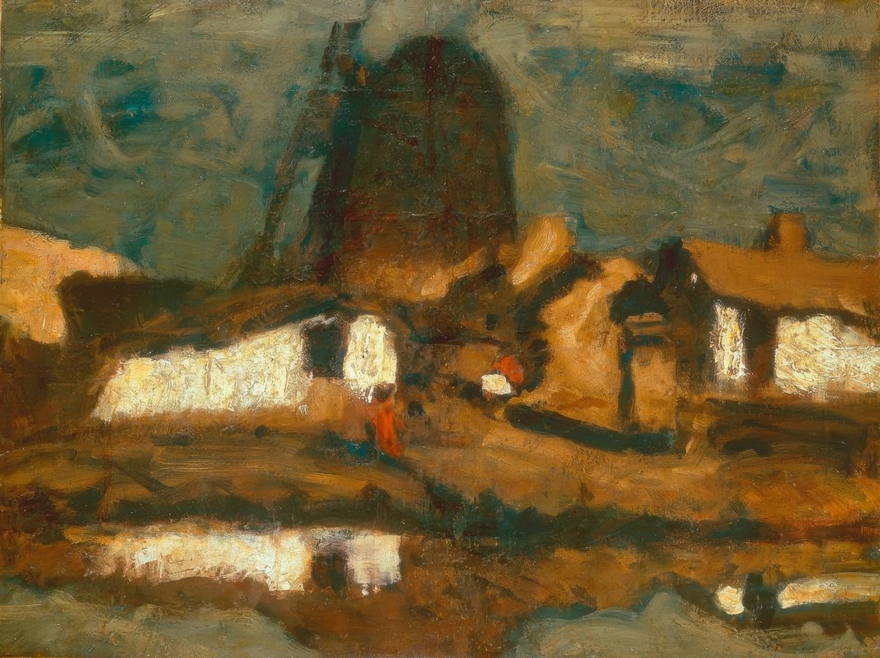 Landschaft mit Windmühle von Jozef Koszta