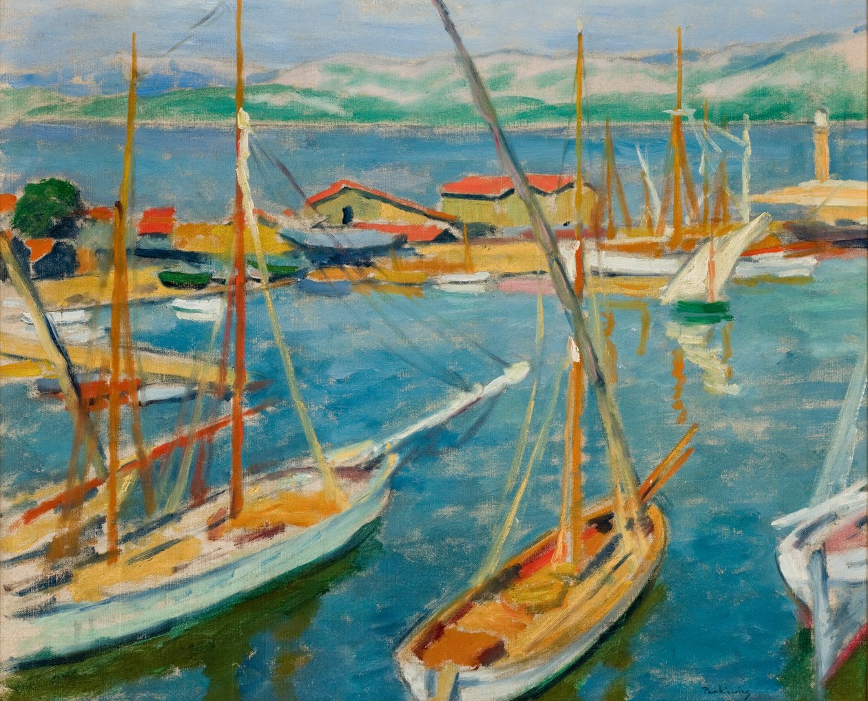 Hafen von Saint-Tropez von Jozef Pankiewicz