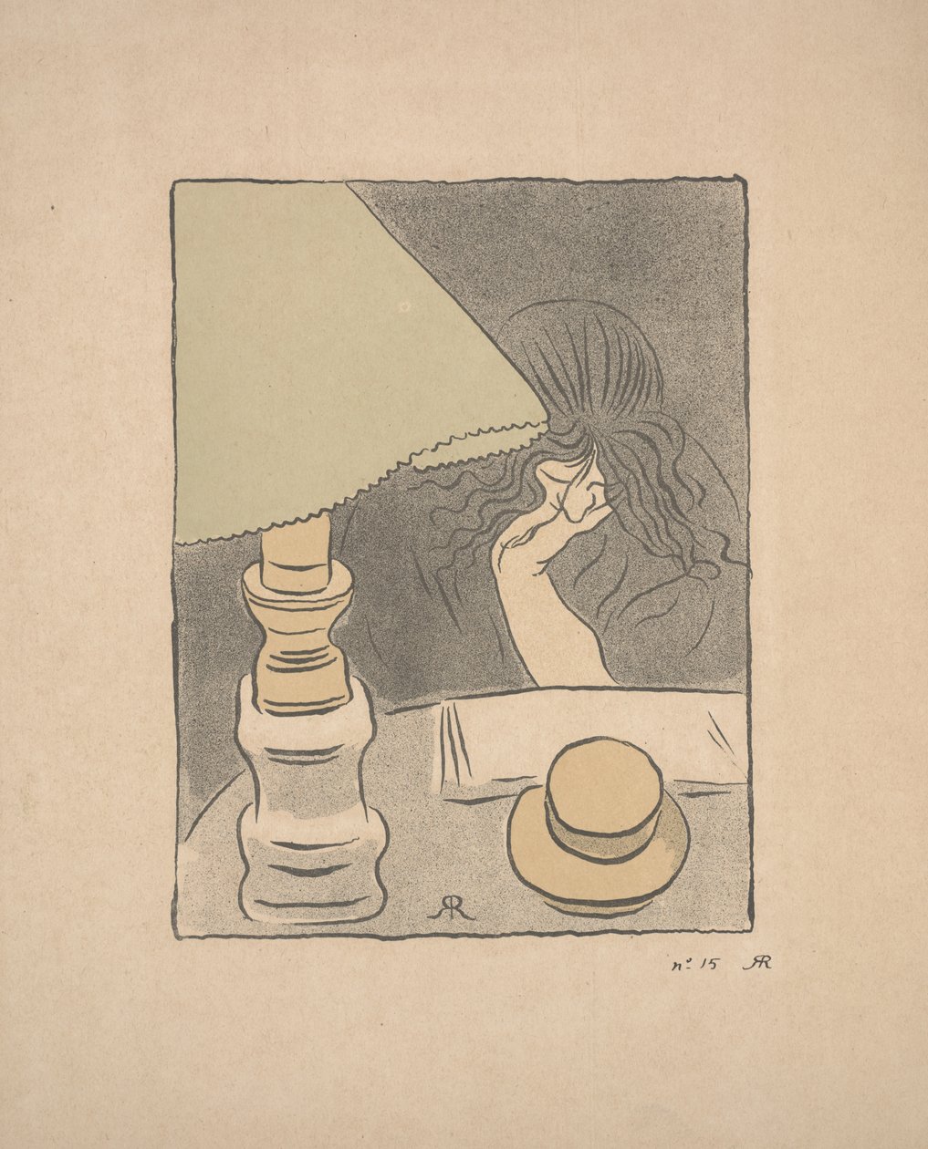 Leser mit einer Lampe von József Rippl Rónai
