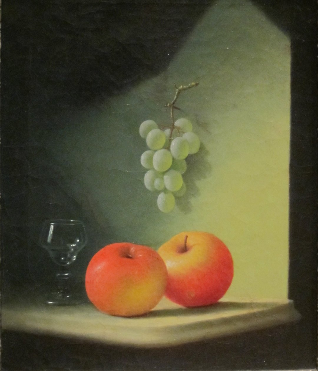 Stillleben mit Äpfeln und Trauben von Jr. Edward Edmondson