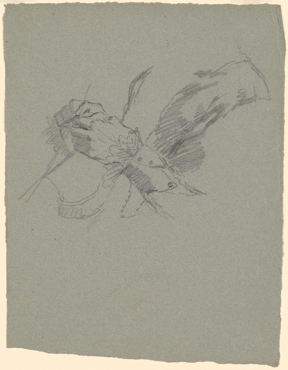Studie von Händen beim Stricken [recto] von Jr. Enoch Wood Perry