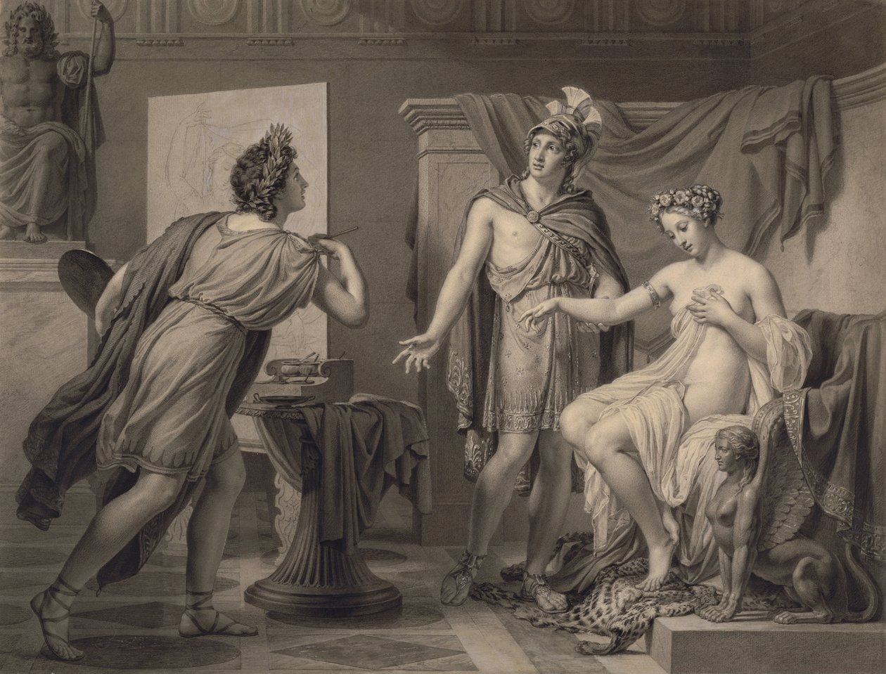 Alexander übergibt Campaspe an Apelles von Jérôme Martin Langlois