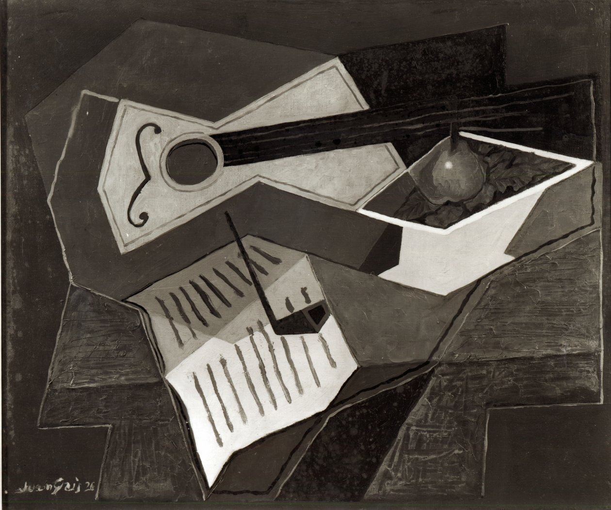 Gitarre und Obstschale, 1926 von Juan Gris