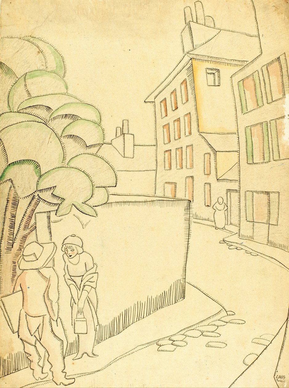 Eine Straße in Montmartre von Juan Gris