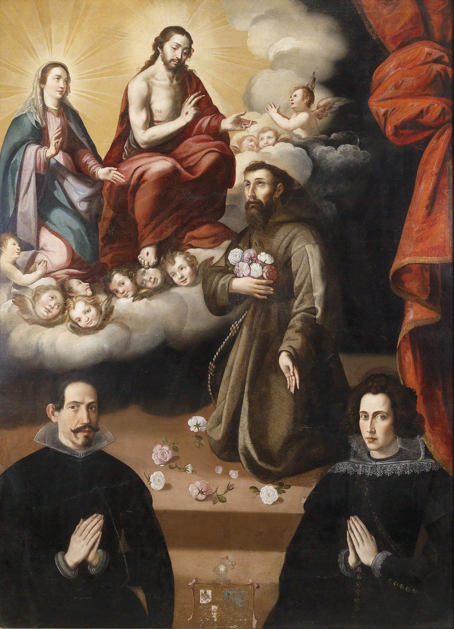 Die Madonna mit dem Kind erscheint dem heiligen Franziskus von Assisi von Juan del Castillo