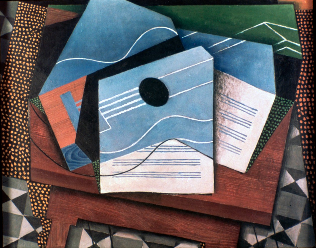 Gitarre auf einem Tisch, 1915 von Juan Gris