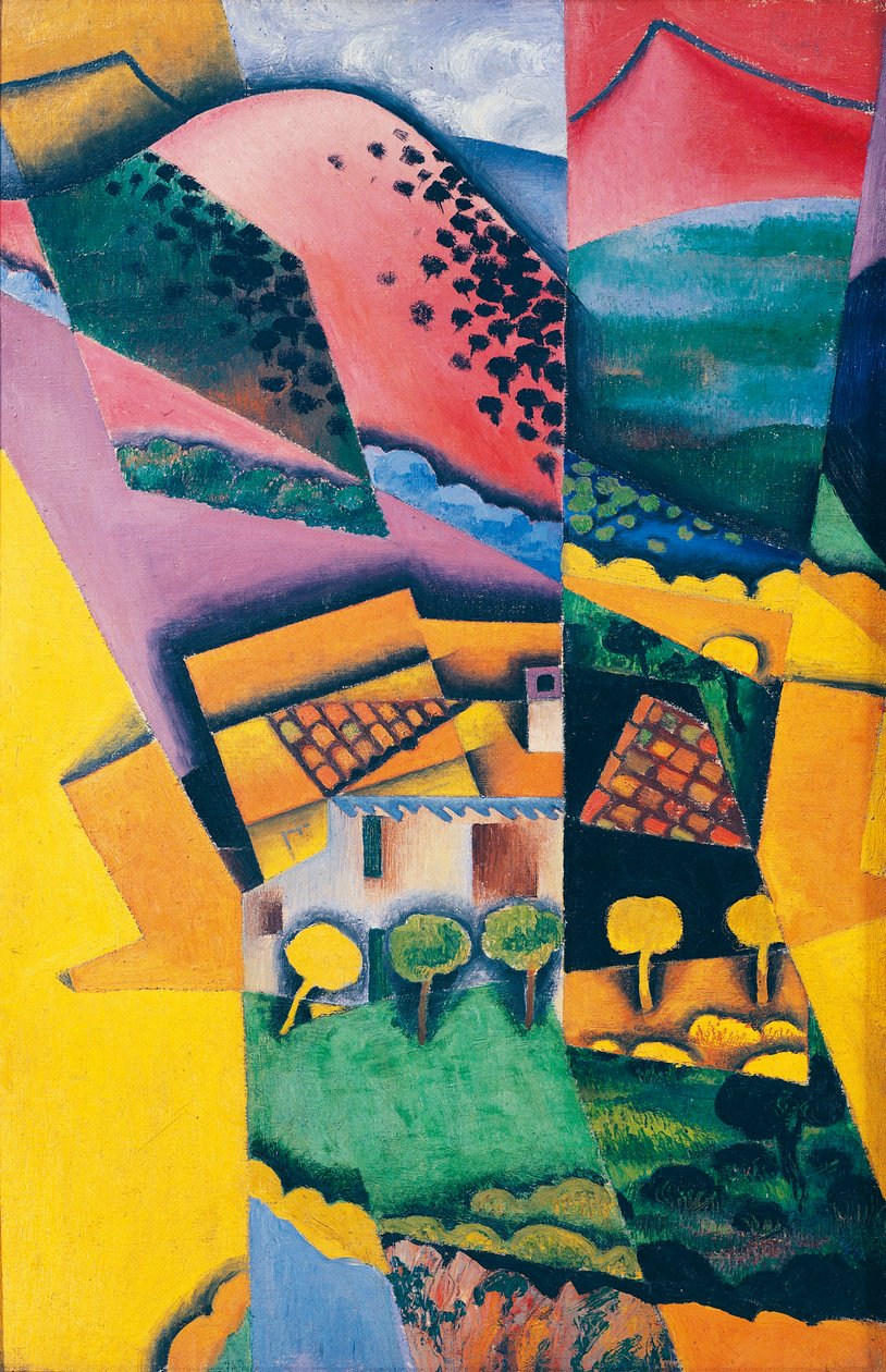 Landschaft bei Ceret von Juan Gris