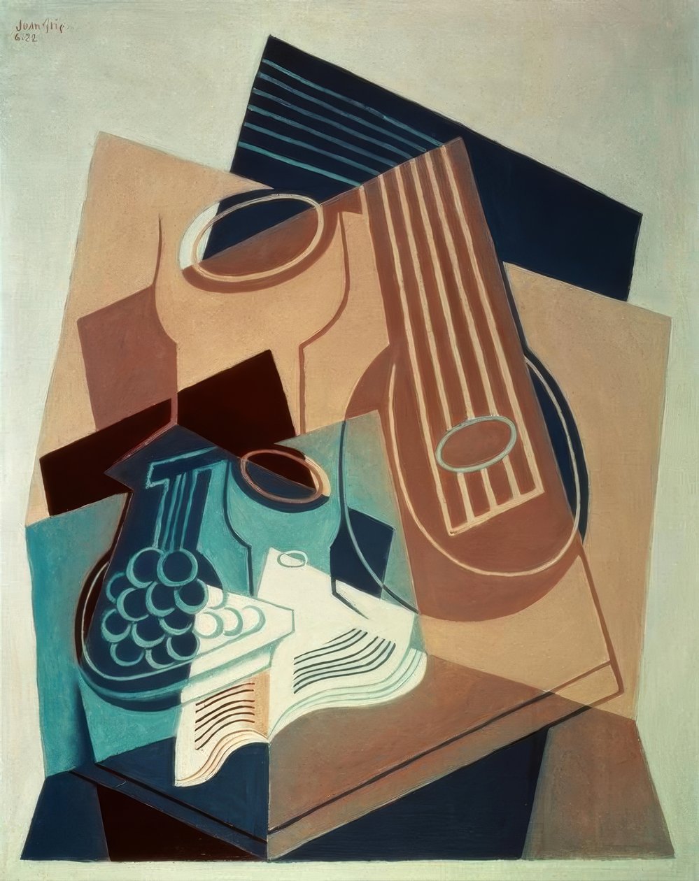 Mandoline und Trauben von Juan Gris