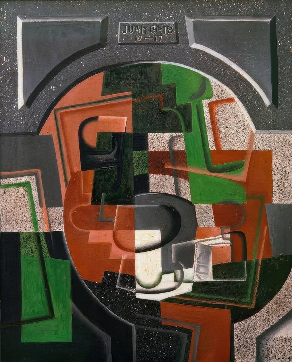 Stillleben mit Platte von Juan Gris