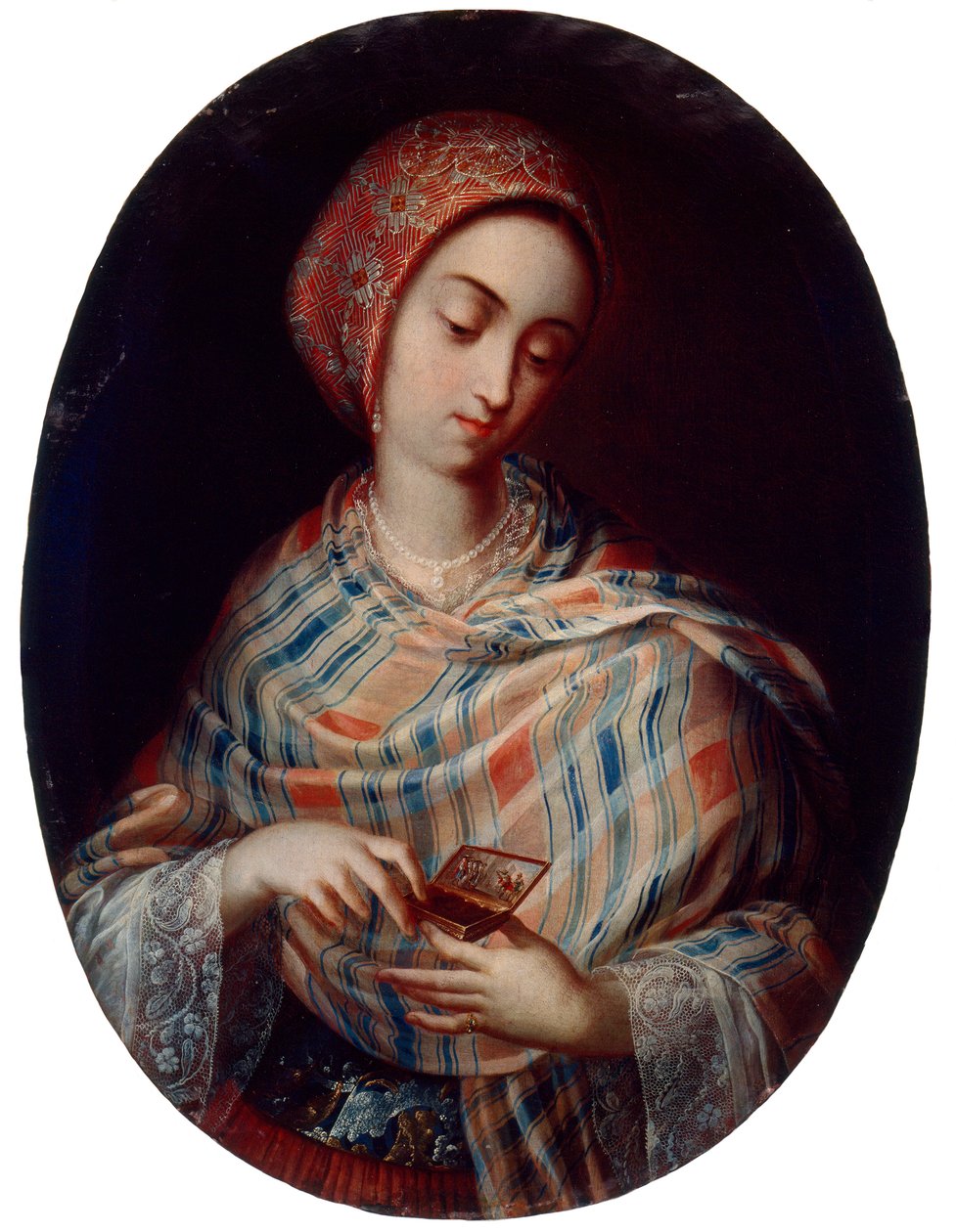 Dame mit Rebozo von Juan Rodríguez Juárez