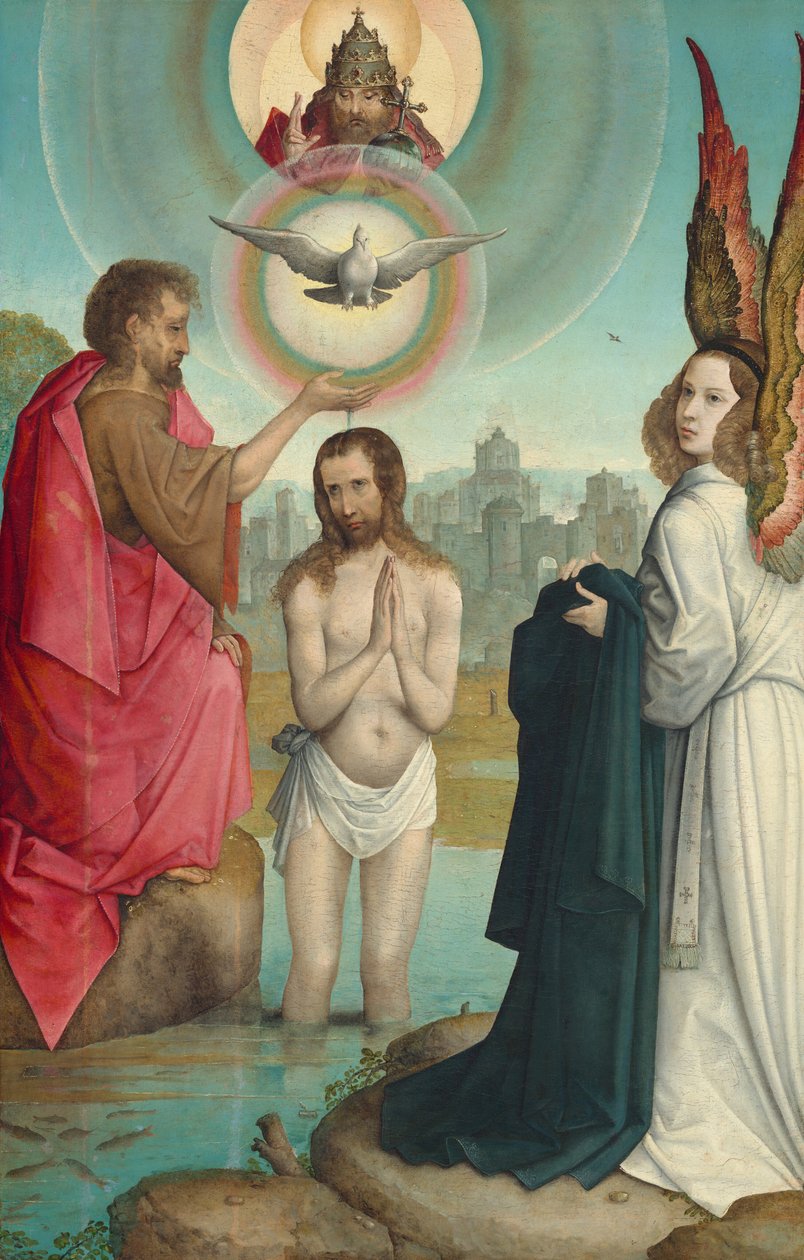 Die Taufe Christi von Juan de Flandes