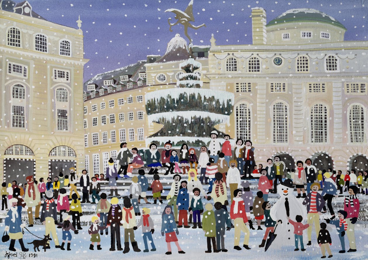 Schneeszene in Piccadilly von Judy Joel