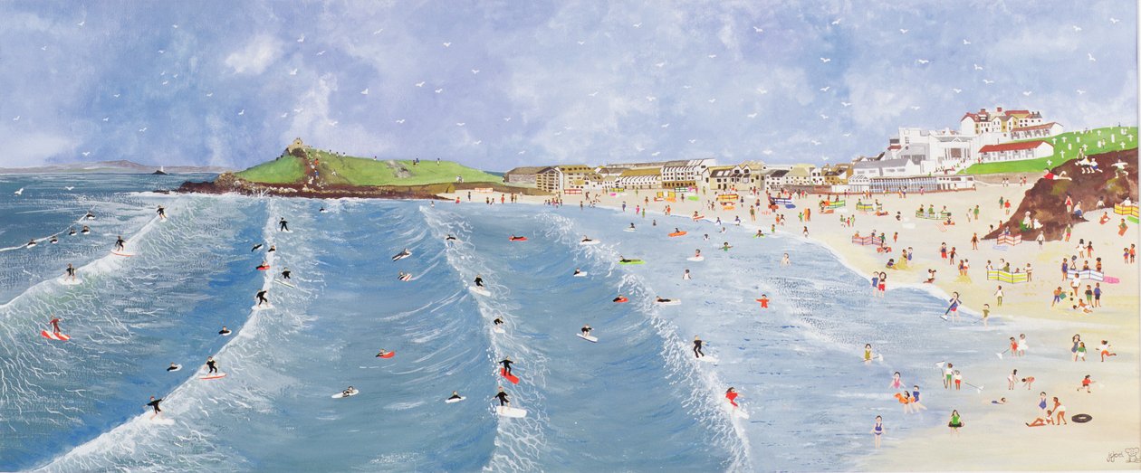 Surfen in Porthmeor von Judy Joel