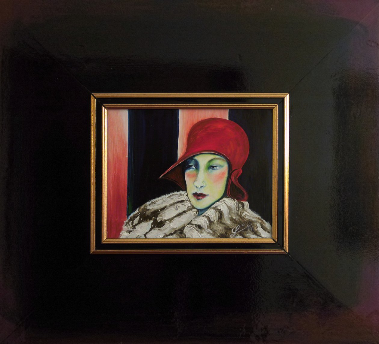 Belle Époque VII -Dame mit roter Kappe II- von JuleSimo
