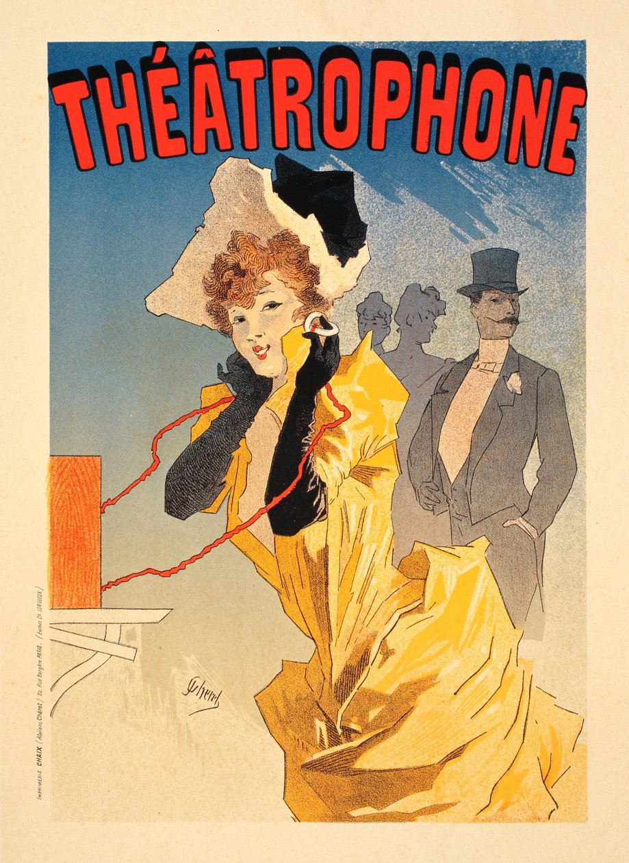 Théâtrophone, 1890 von Jules Cheret