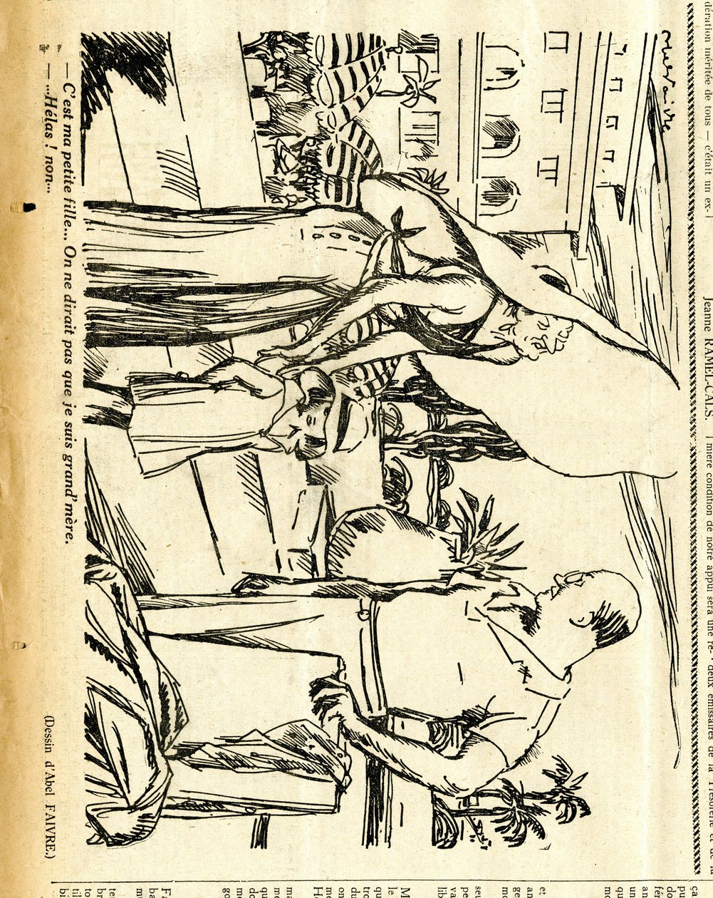 Candide, Satirisch in Schwarz-Weiß von Jules Abel Faivre