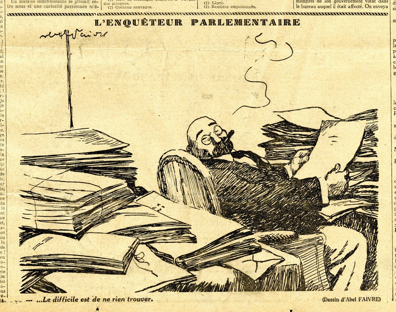Candide, Satirisch in Schwarz-Weiß von Jules Abel Faivre