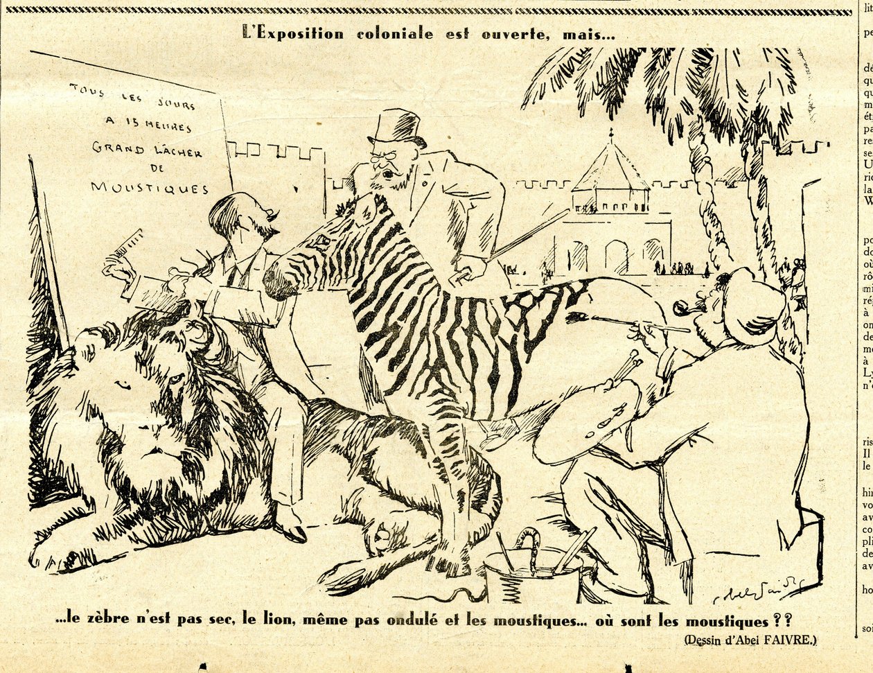 Candide, Satirisch in Schwarz-Weiß von Jules Abel Faivre