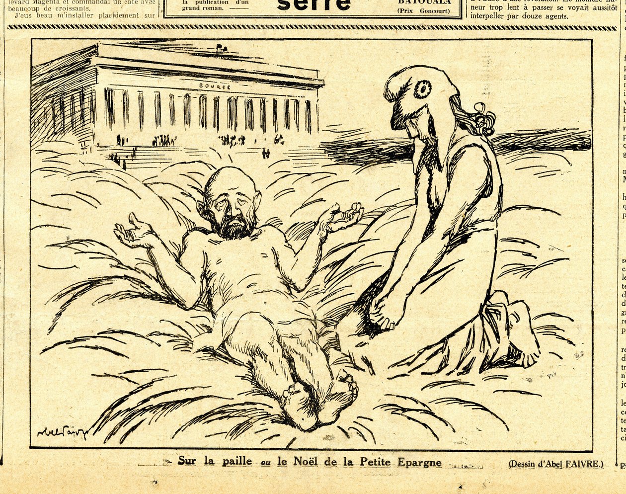 Candide, Satirisch in Schwarz-Weiß von Jules Abel Faivre