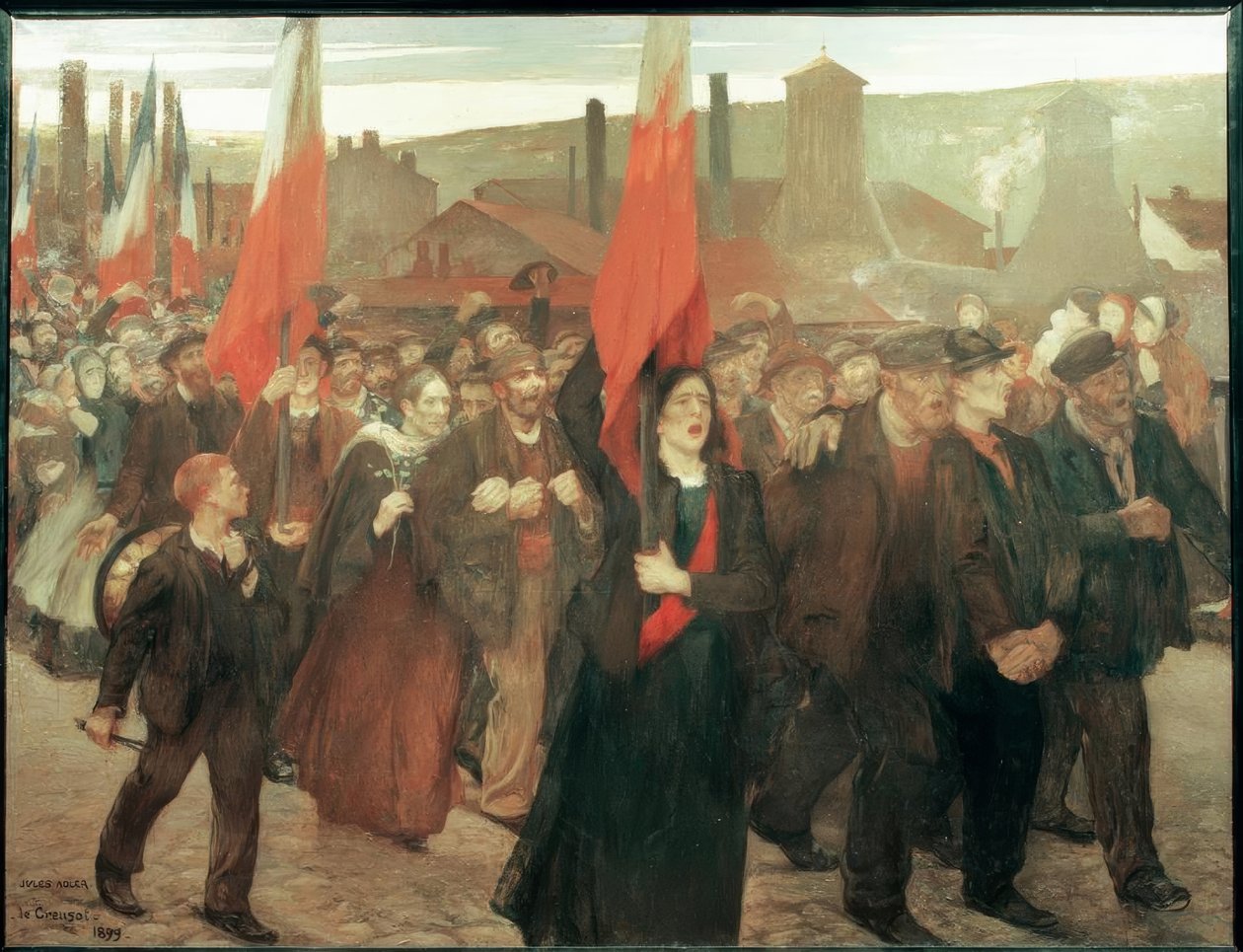 Streik in Le Creusot von Jules Adler