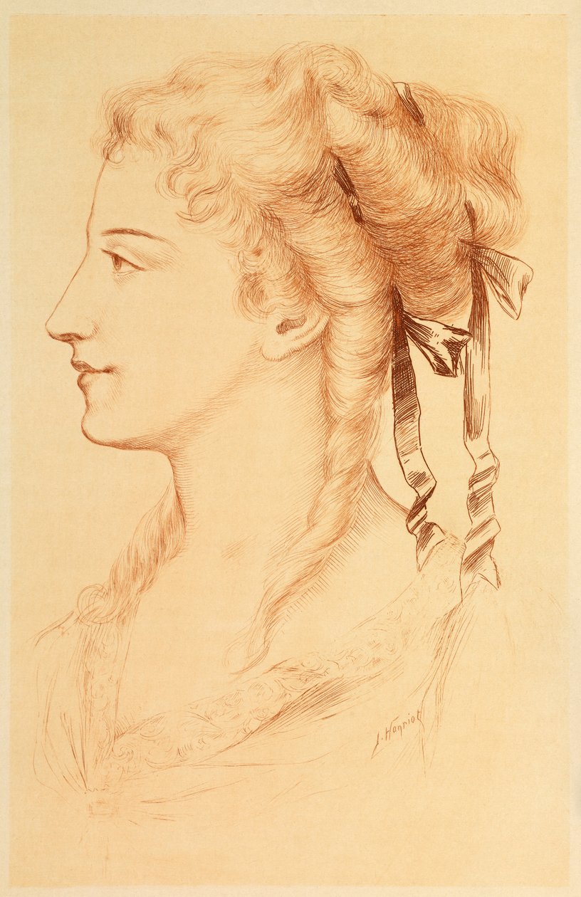 Porträt von Armande Bejart von Jules Armand Hanriot