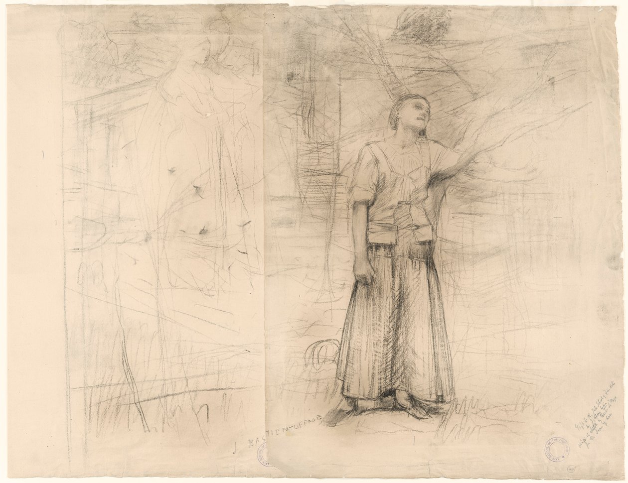 Studie für von Jules Bastien Lepage