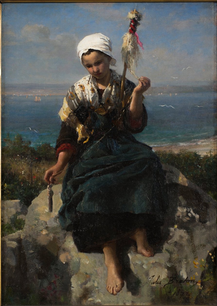 Die Flachsspinnerin von Jules Breton