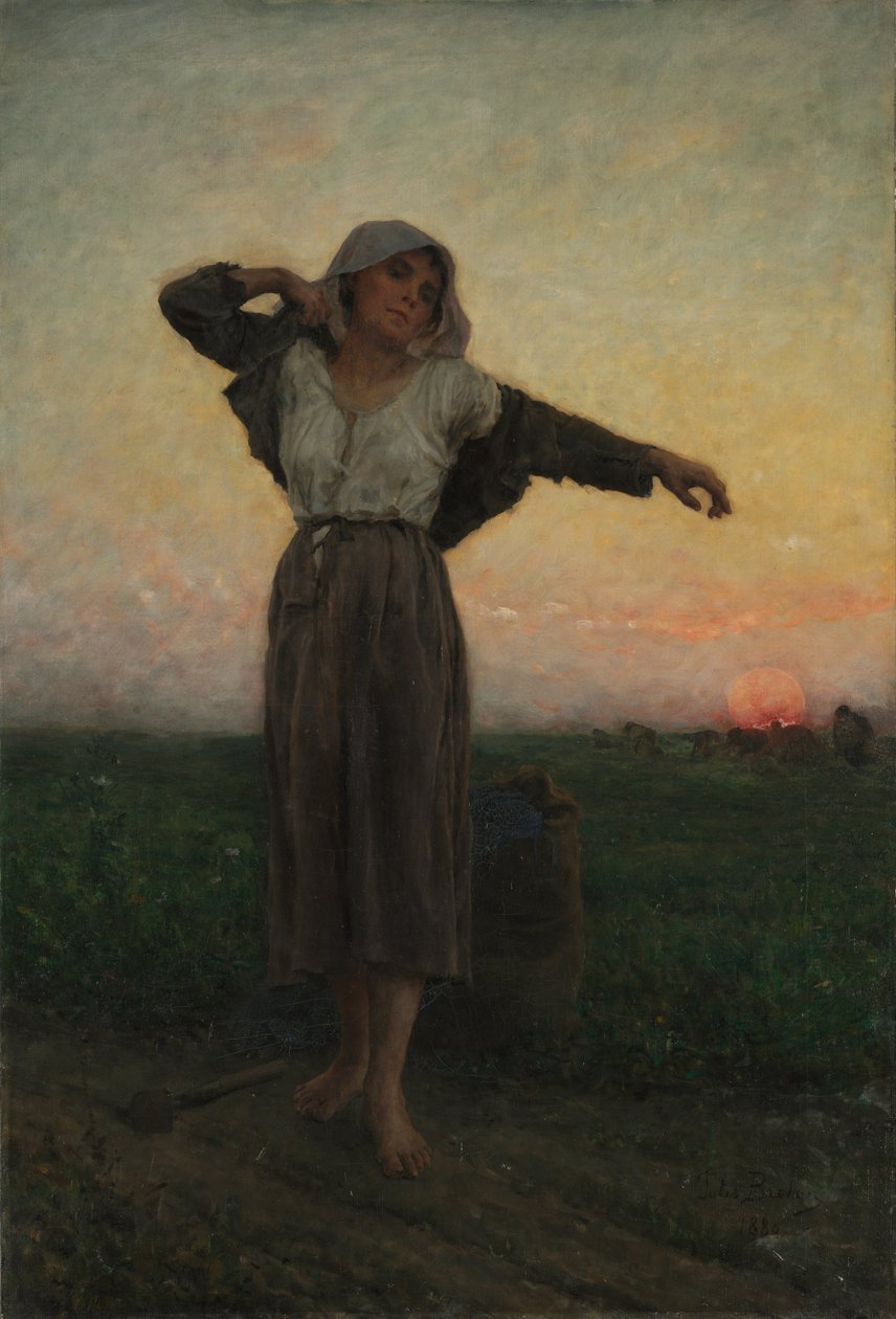 Die müde Nachleserin von Jules Breton